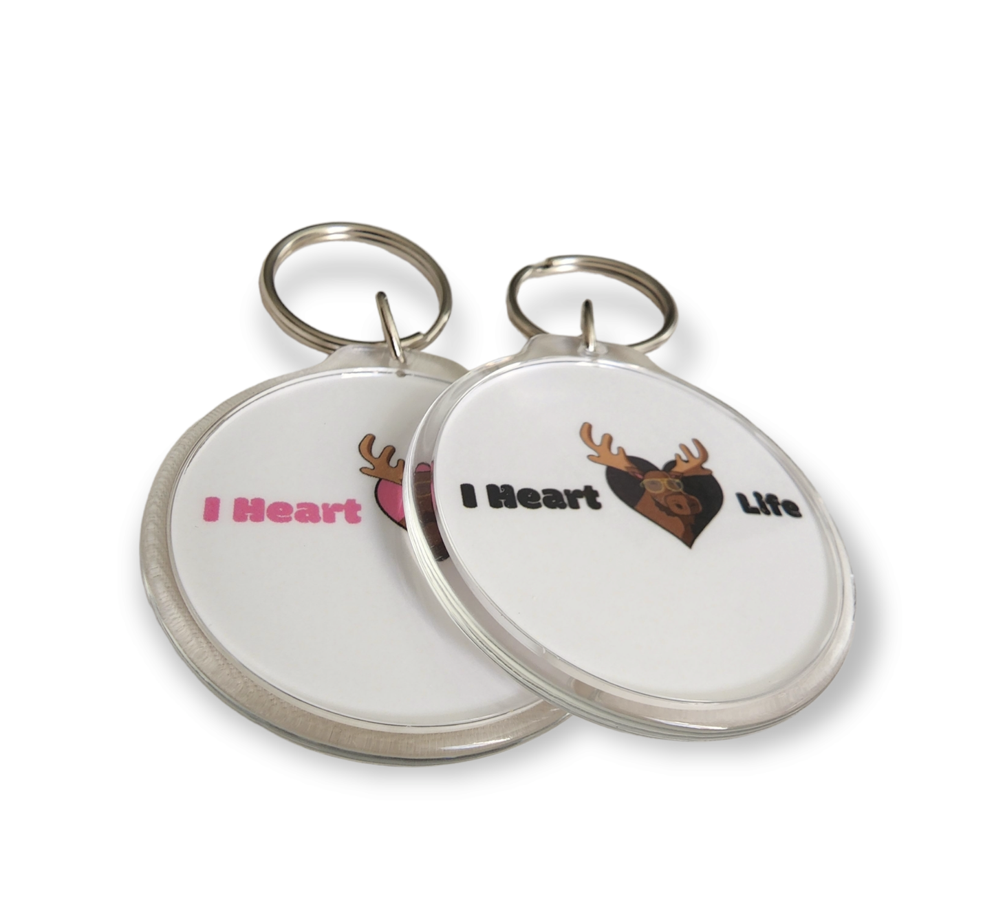 I Heart Moose Life Keychain