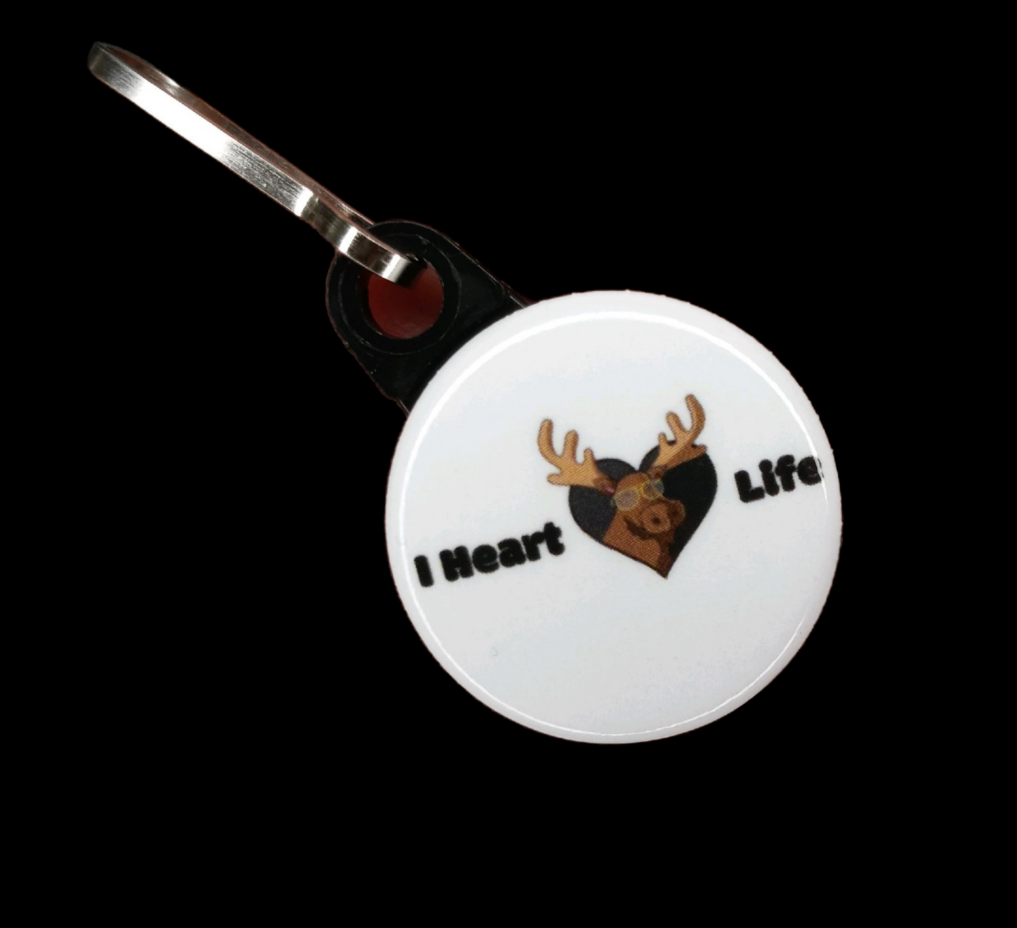 I Heart Moose Life Zipper Pulls