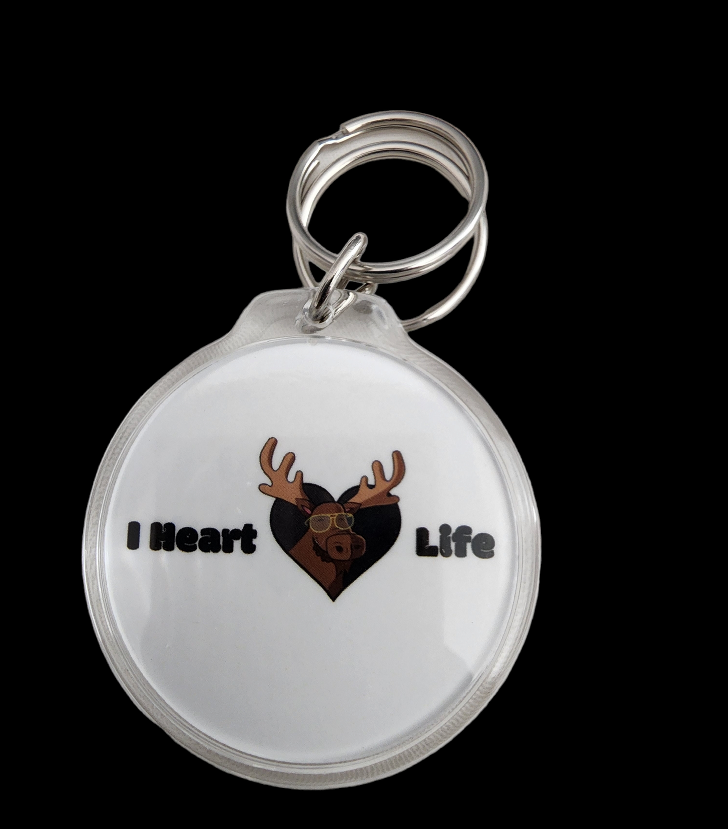 I Heart Moose Life Keychain
