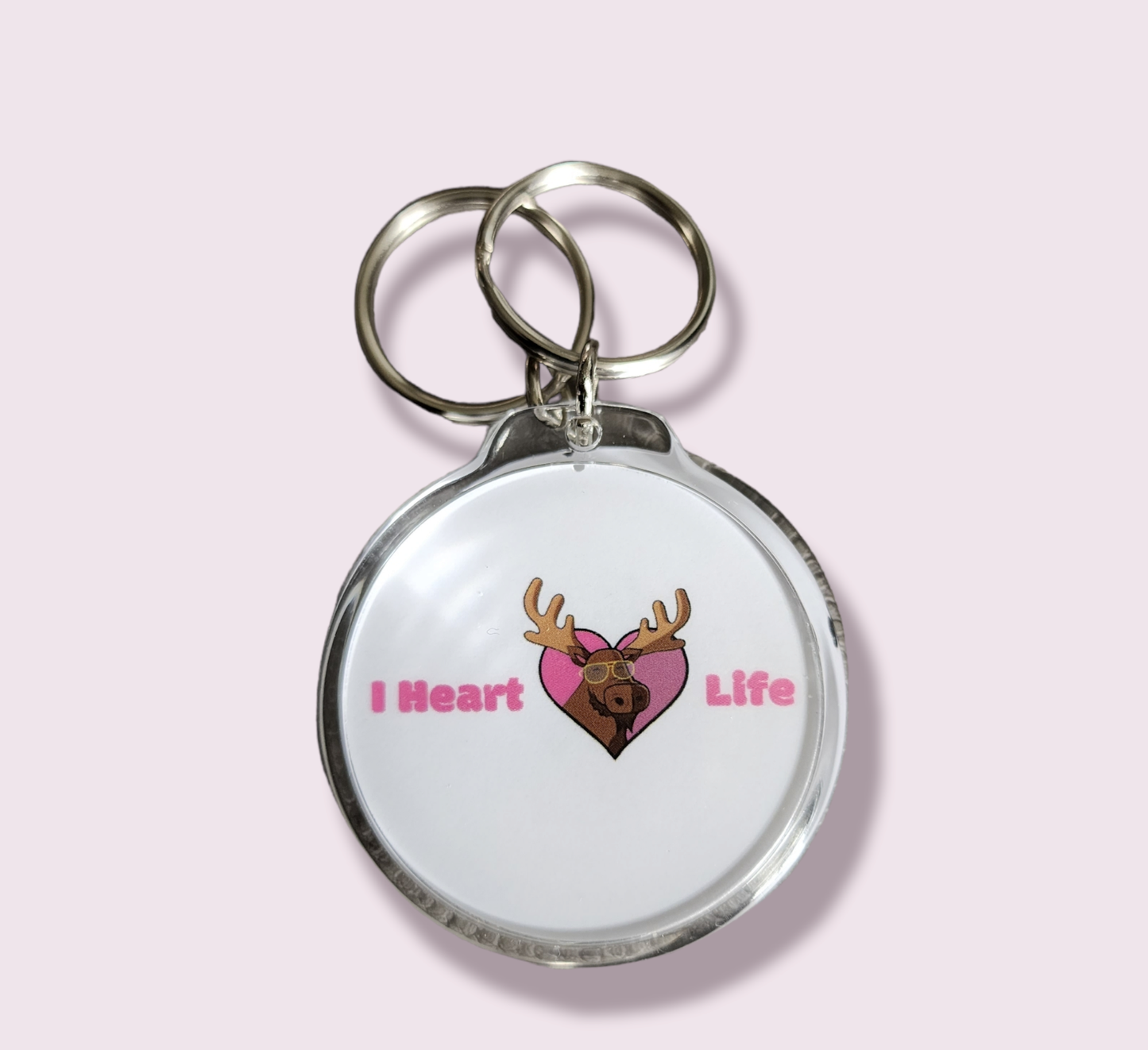 I Heart Moose Life Keychain